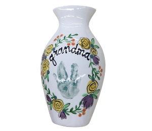 Oxford Valley Floral Handprint Vase