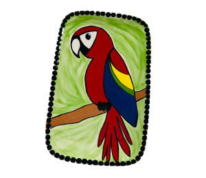 Oxford Valley Scarlet Macaw Plate