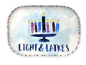 Oxford Valley Hanukkah Light & Latkes Platter