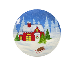 Oxford Valley Christmas Cabin Plate