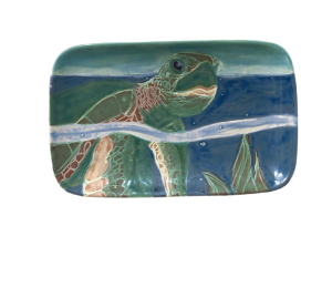 Oxford Valley Swimming Turtle Plate