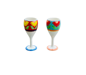 Oxford Valley Floral Wine Glass Set