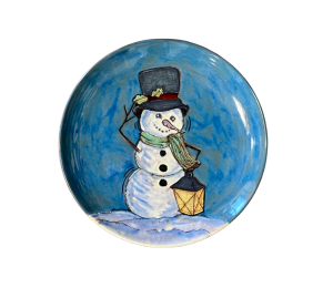 Oxford Valley Rustic Glazed Snowman