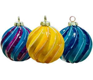 Oxford Valley Jewel Toned Spiral Ornament